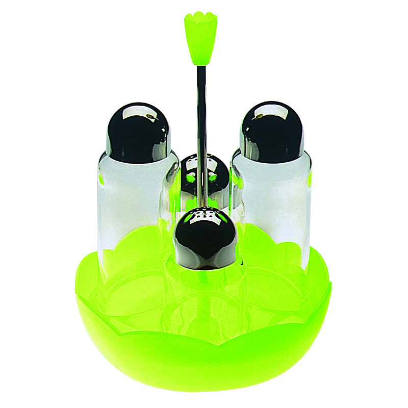Tredicesima Salt Cellar & Oil - 6 Pieces - , Acid Green