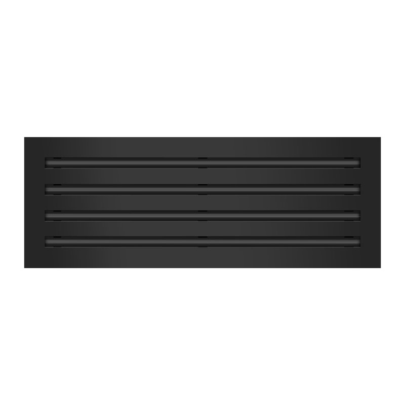 Buildmart - Couvercle d'évent moderne noir 22 x 8 - Diffuseur à fente linéaire standard - Grille de registre