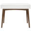 Le bureau blanc et noyer, de style moderne Mid-Century pour un bureau de travail efficace en noyer, améliore le processus