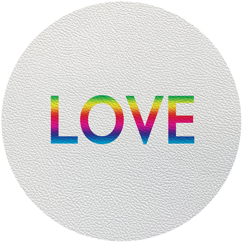 Love Rainbow 16'' Vinyl Placemat