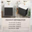 Meuble-lavabo flottant noir moderne de 22 po avec lavabo en céramique, rangement à droite, pour les petites salles de bain-1887715413