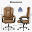 Ergonomic Mid-Back Swivel Office Chair, Executive Chair with Adjustable Lumbar Support, Soft Padded Armrests-1415928204-1415928206
