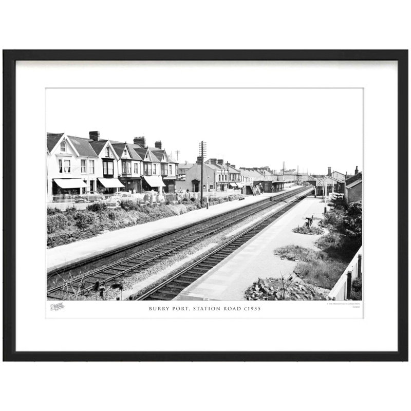 Burry Port, Station Road C1955 by Francis Frith - Single Picture Frame Print, 28cm H x 36cm W x 2.3cm D