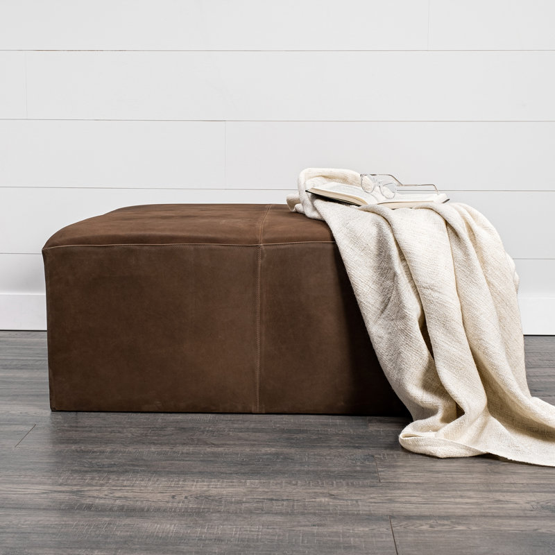 Upholstered Ottoman, Brown