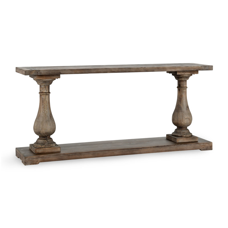Console en bois massif 71 po Farrer, Brun rustique