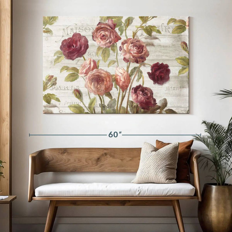 Harnek French Roses I, H 34 po x l 51 po