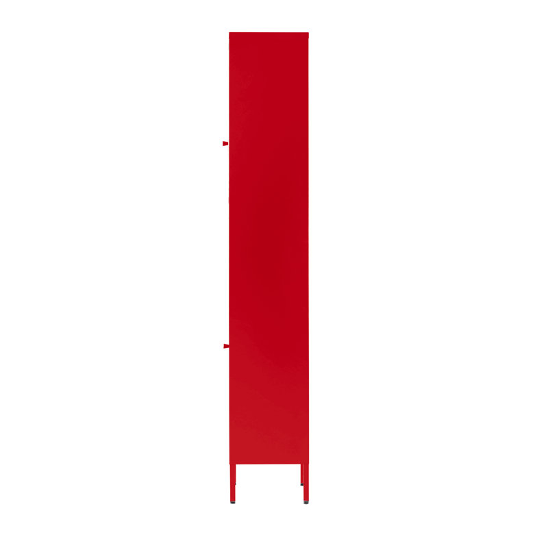 Lakissia 13.75'' Wide 4 - Shelf Storage Cabinet, Red