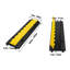 Rampe de protection en caoutchouc pour câble 40,5 x 12 x 2,2 po, paquet de 1 à 3 canaux, noir / jaune avec capacité de 22 000 lb