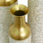 Ensemble de 3 vases de plancher en métal blanc et or avec plateau amovible Steampunk-136385234