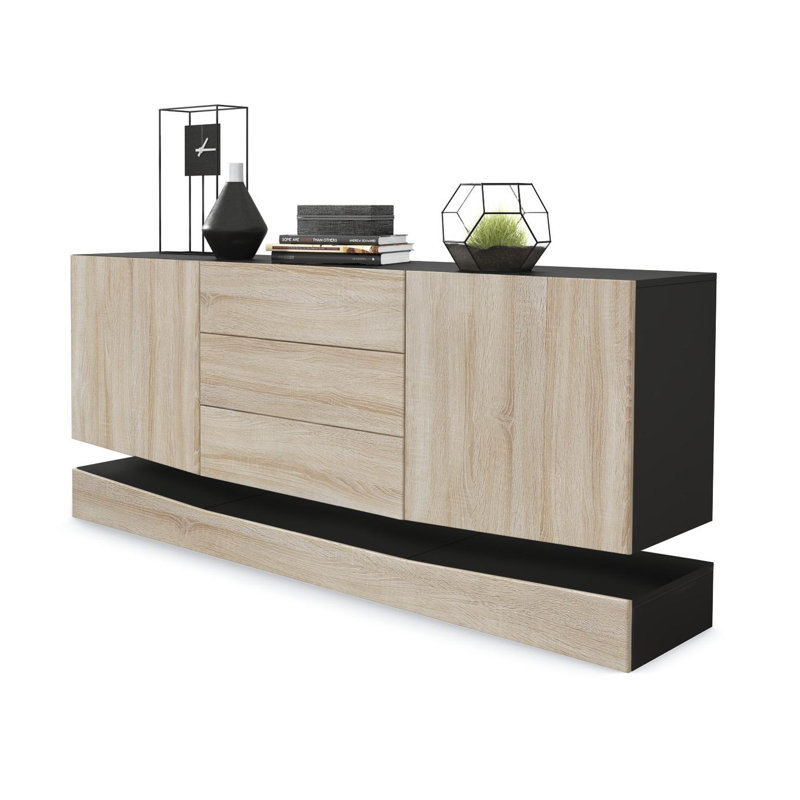 Mccool 178 Cm Wide 3 Drawer Sideboard, Oak
