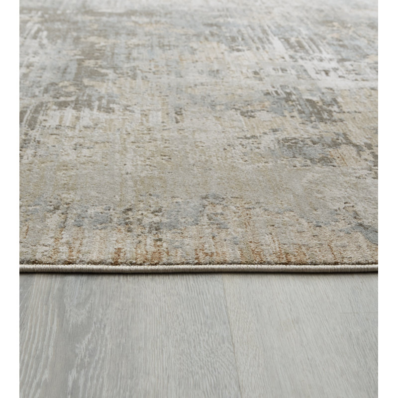 Abstract Multi-Color Synthetic 5' x 7' Area Rug