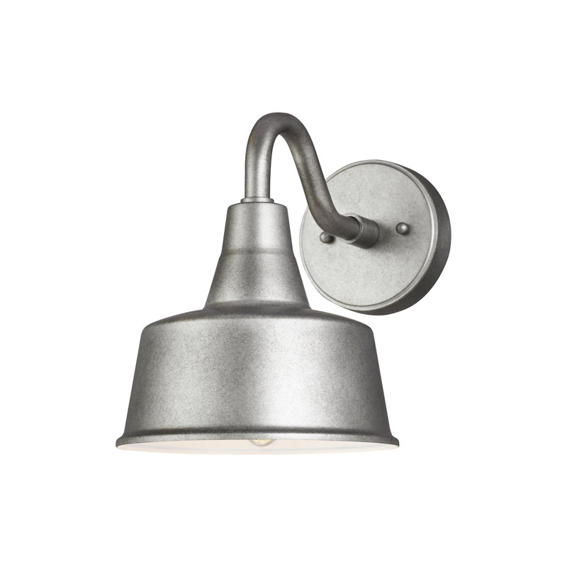 Barn 1 - Light Outdoor Barn Light, No, Weathered Pewter, 10" H x 8" W x 8" D