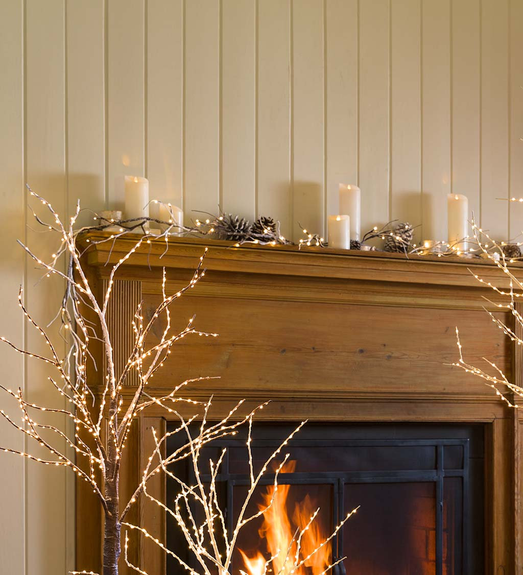60" Pre-Lit Birch No Holiday Garland