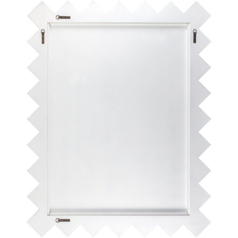 Besarion Rectangle Wall Mirror, 57" x 45", White