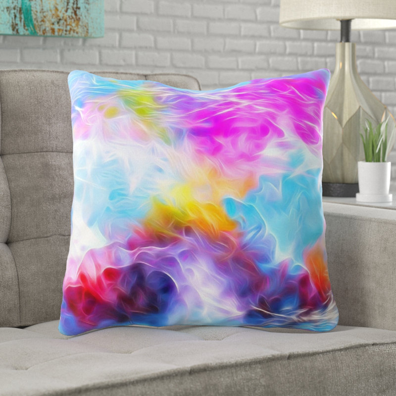 Coussin décoratif Gabilan, Microsuède, Intérieur 