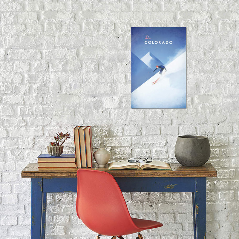 Ski Colorado by Henry Rivers - Wrapped Canvas Print, 66.04 cm H x 45.72 cm W x 3.175 cm D