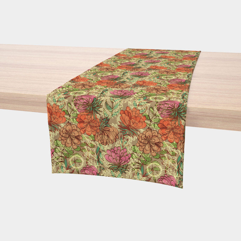 Johana Natures Flowers Table Runner, 72" L x 12" W