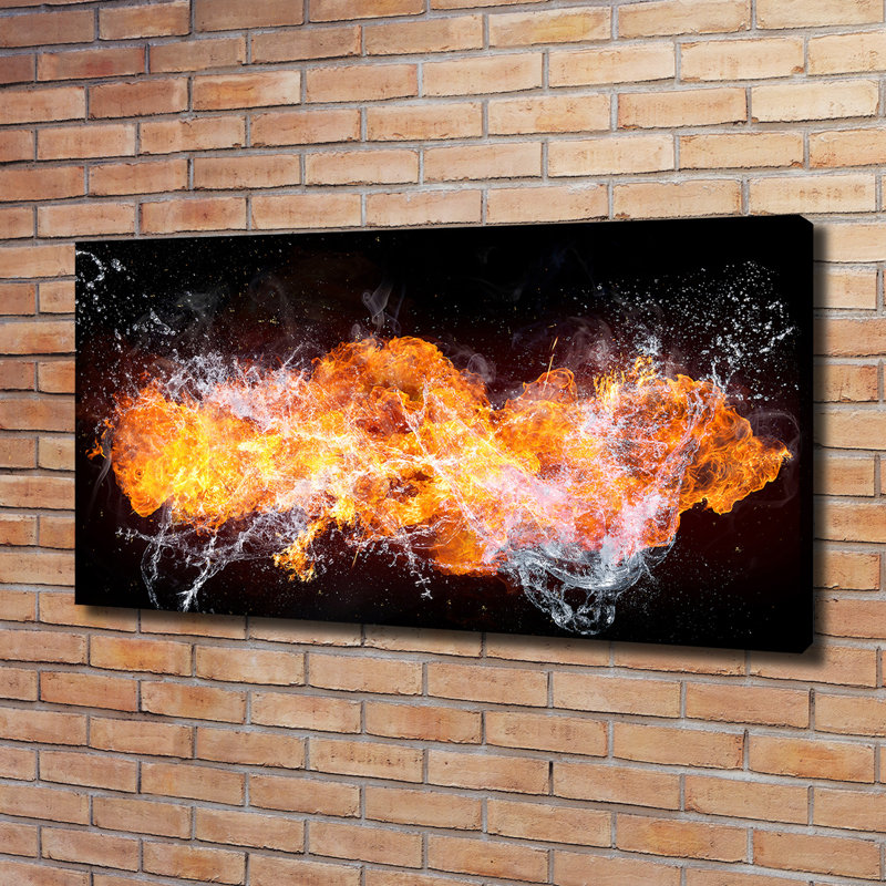 Fire Versus Water - Wrapped Canvas Print