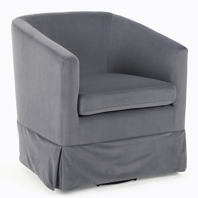 Breiona 27.36" Wide 360-Degree Swivel Chair, Gray Duplicate