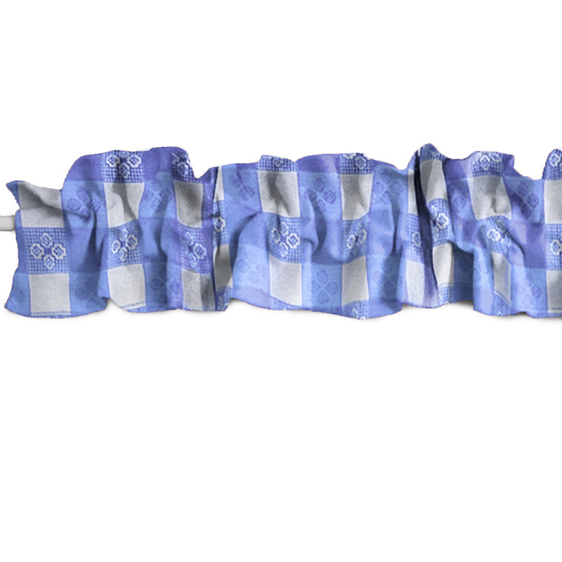 Cantonnière en popeline, L 9 po x L 120 po, Bleu clair
