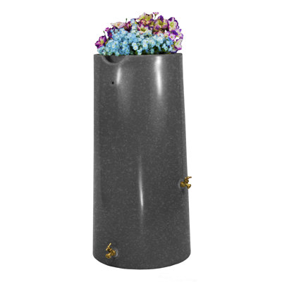 Good Ideas 50 Gallons Plastic Drainable Dual Overflow Planter Rain Barrel