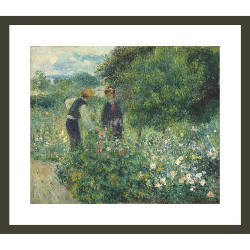 «Cueillette de fleurs» par Pierre-Auguste Renoir - Impression sur toile, H 23,5 po x l 26,89 po