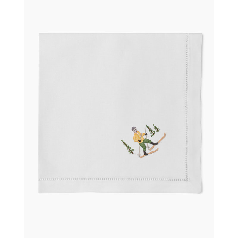 Skiers Napkins, Mixed Set of 4