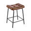 Ensemble de trois chaises de bar de 23 po en similicuir brun et noir