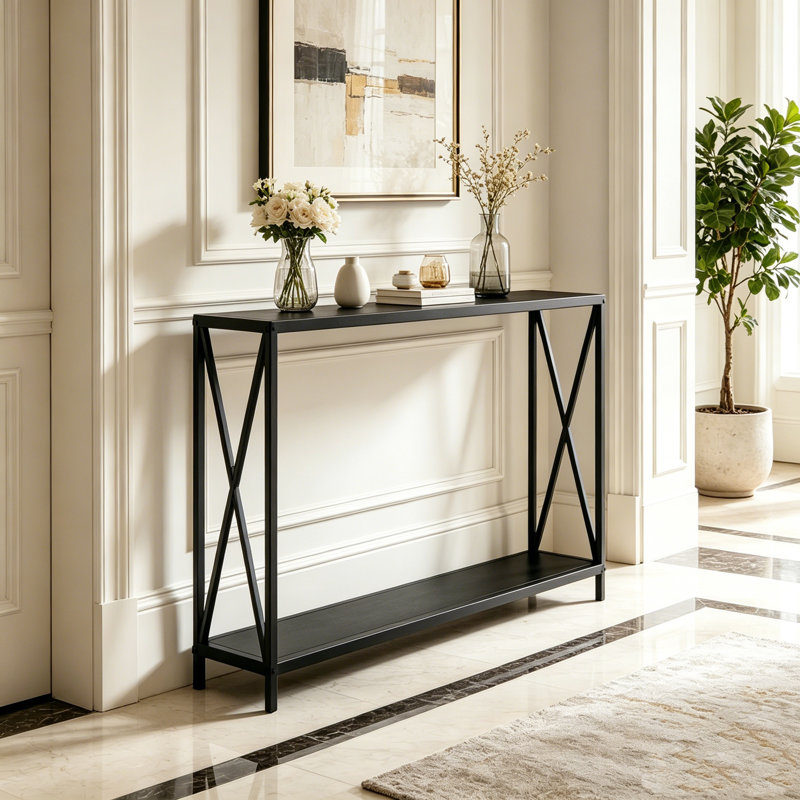 Console Germantown, Noir, H 29 po x l 43,3 po x P 9 po