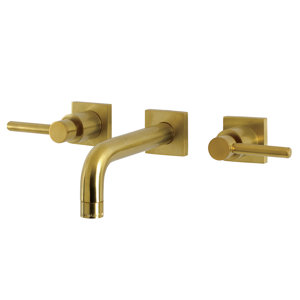 Kingston Brass Concord Two-Handle 3-Hole Wall Mount Bathroom Faucet