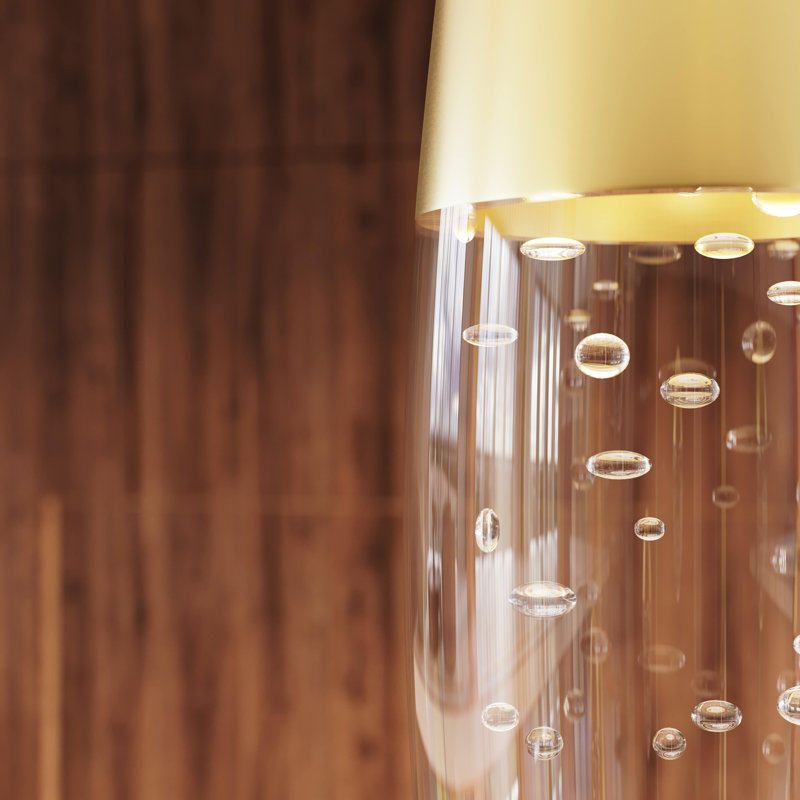 Sultana 12 - Light LED Pendant, Polished Brass/White