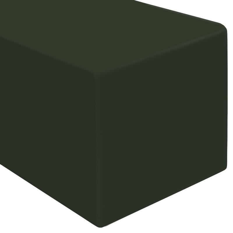  Solid Color Polyester Fitted Rectangular Tablecloth, 72" L x 30" W, Hunter Green