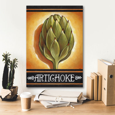 «Market Sign Artichoke» par Cathy Horvath-Buchanan, art mural sur toile