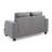 Cozy Transitional Loveseat In Gray-1565849057