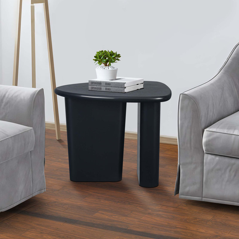 Tapered Tabletop Side Table, Antique Black