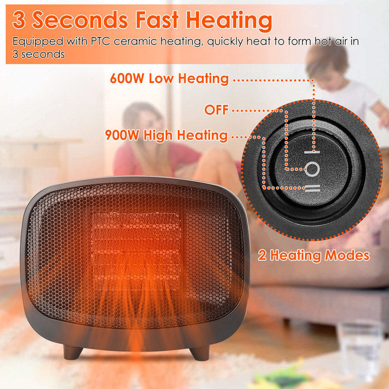 Edge Collections 900 W 6852 BTU Electric Cabinet Space Heater