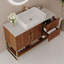 Meuble-lavabo moderne de 36 po avec lavabo vasque en céramique, armoire d'appoint dorée-1166983909-1166983910