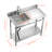 Stainless Steel Utility Sink, 1 Compartment Free Standing Small Sink with Workbench