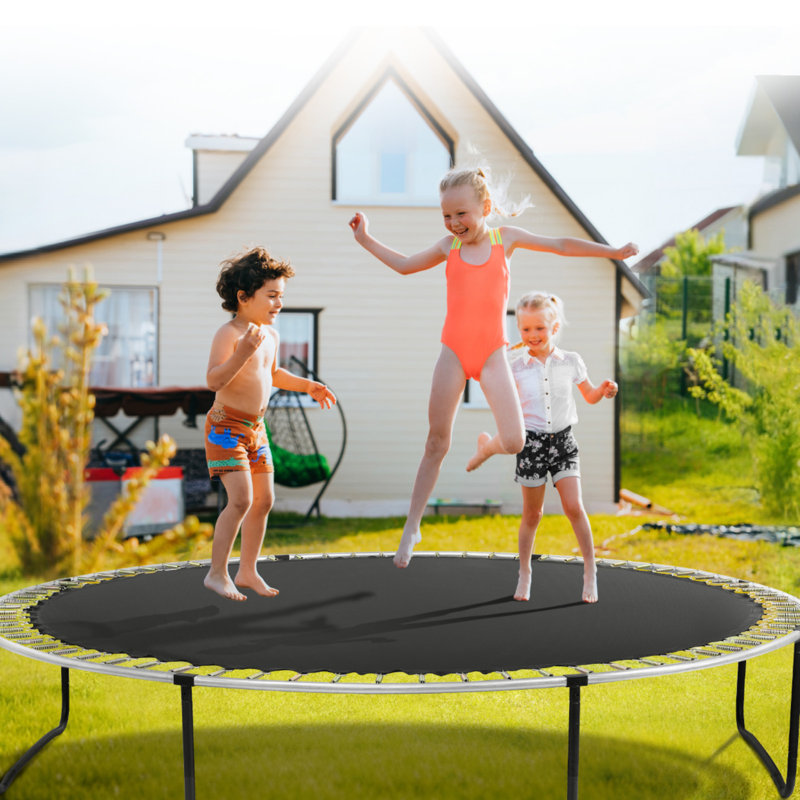 VEVOR Replacement Trampoline Mat Fits 12ft Frame 72 V-Rings, 127" W x 127" D