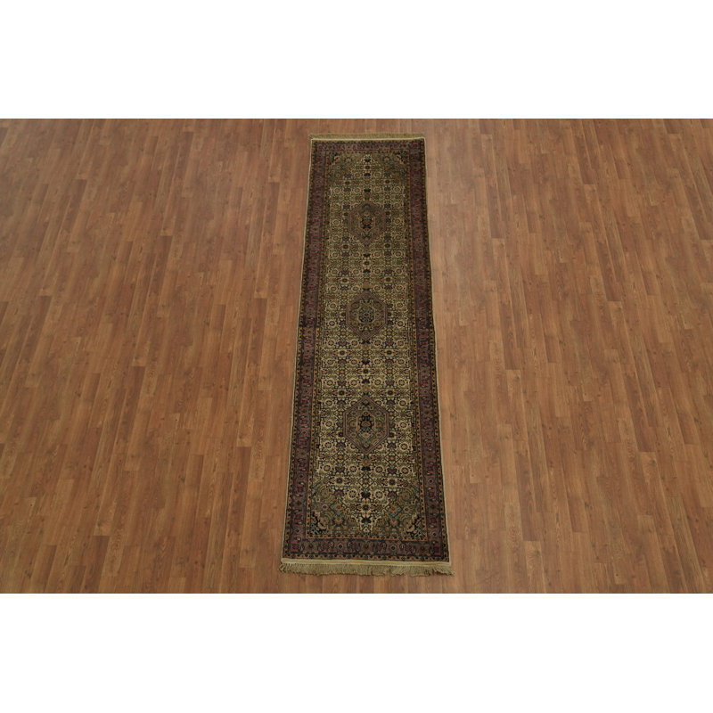 Oriental Wool Traditional Runner Rug Geometric 3x10