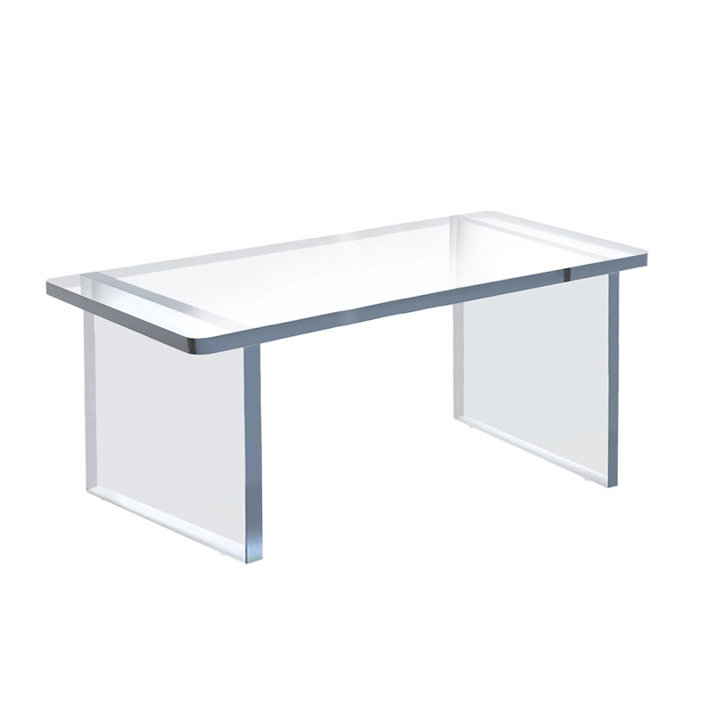 Acrylique transparent l 22 po x P 10 po x H 9 po avec rehausse de luxe de 1/2 po avec pare-chocs