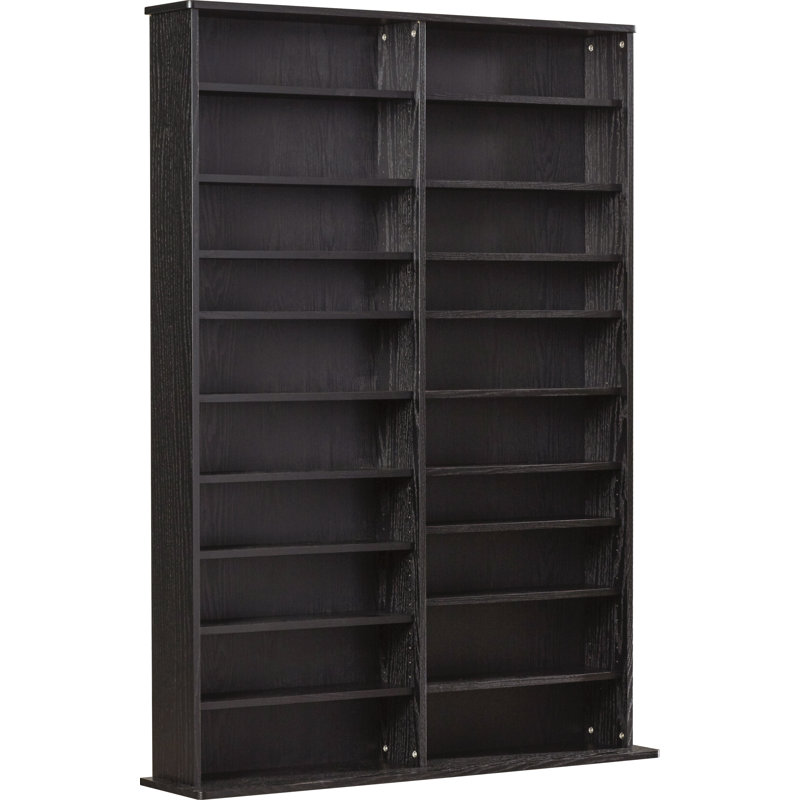 Étagère de rangement multimédia Conners, Noir