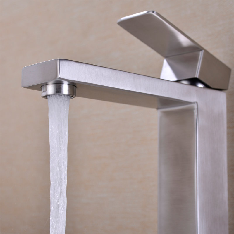 Bathroom Sink Single Handle Faucet With Pop-Up Drain (No Overflow)