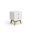 Aries 2 Drawer Wood Nightstand, Bedside Table with Storage Drawers, Night Stand for Bedroom, End Table or Side Table for Living Room, 39.3 cm D x 39.5 cm W x 55 cm H-133100745