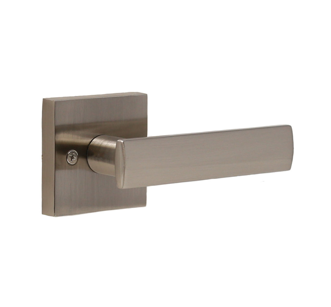 Utica Lever Passage Door Lever with Square Rosette Weslock 