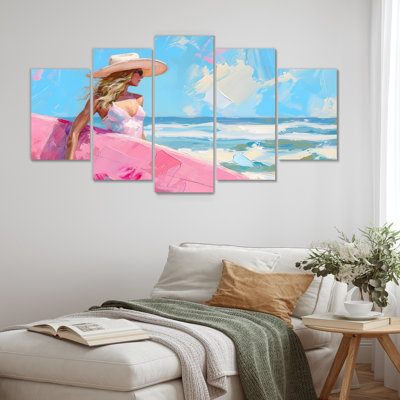 Coastal Surfside Beach Surfer Cowgirl - Cowgirls Wall Decor Set