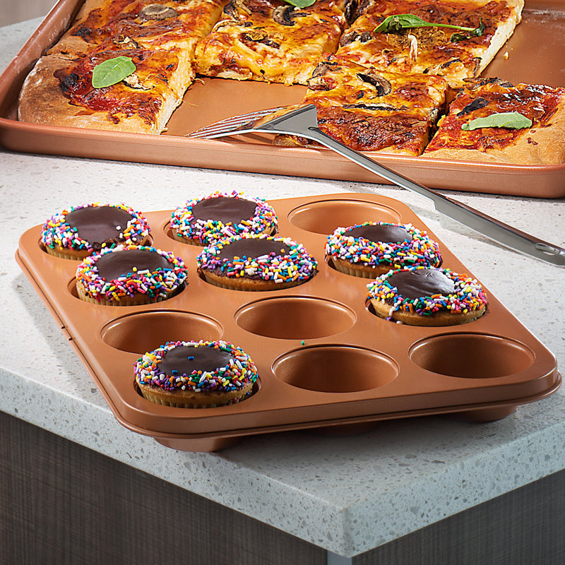 Gotham Steel 12 Cup Nonstick Muffin Pan