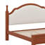 Cadre de lit plateforme Mid-Century moderne, lit en bois avec tête de lit tapissier courbée et en bois-127425190-127425192