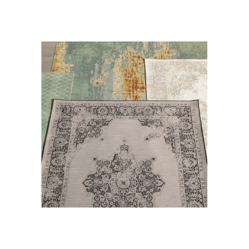 Ranger Abstract Area Rug in Beige/Gray/Green