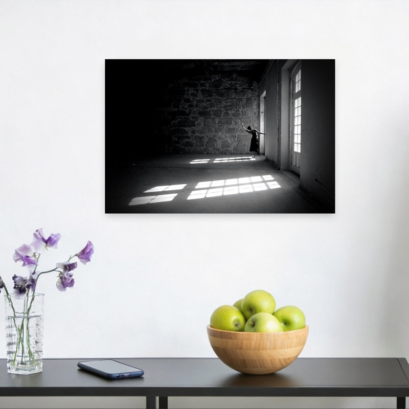 Grâce dans les ombres, impression d'art mural géométrique abstraite et dramatique, H 12 po x l 18 po